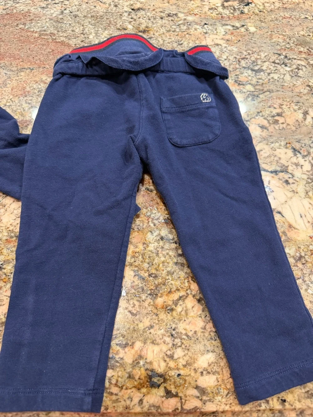 Gucci Children's Navy Hooded Jacket & Pants Set - 9/12 months